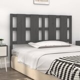  Uzglavlje za krevet sivo 125,5 x 4 x 100 cm od masivne borovine | shoptok.hr
