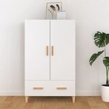 Visoka komoda bijela 70 x 31 x 115 cm od konstruiranog drva | shoptok.hr