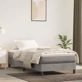  Madrac s oprugama srednje tvrdoće svjetlosivi 90x220x20 cm baršunasti | shoptok.hr