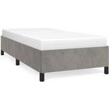 Maison Chic Posteljni okvir - Enojna postelja - Postelja za odrasle brez vzmetnice svetlo siv 90x200 cm žamet-J7621, (21768638) | Shoptok.si