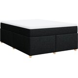 vidaXL Krevet s oprugama i madracem crni 140 x 190 cm od tkanine | shoptok.hr