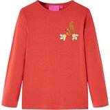 vidaXL Dječja majica s dugim rukavima tamnocrvena 128 | shoptok.hr
