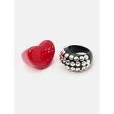 Sinsay Prstenje sa srcem i metalnim aplikacijama 2 pack | shoptok.hr