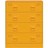 vidaXL Komoda gorčično rumena 67x39x83 cm jeklo | Shoptok.si