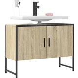 vidaXL Kopalniška omarica za umivalnik sonoma hrast 80x33x60cm inž les Cene