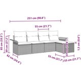  Set vrtnog kauča od 5 dijelova s jastučićima svjetlosive boje | shoptok.hr