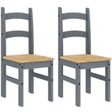 vidaXL Blagovaonske stolice 2 kom sive 40x46x99 cm od masivne borovine | shoptok.hr