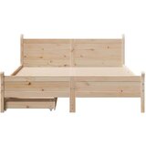 vidaXL Posteljni okvir brez vzmetnice 150x200 cm trdna borovina | Shoptok.si
