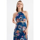 Trendyol Petrol Waist Detaljna večernja haljina &amp; Maturska haljina plava | siva | ePonuda.com