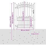 Vrata ograde s bodljama EMMEN 170 x 100 cm | Eponuda.ba