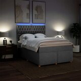  Krevet box spring s madracem svjetlosiva 160x200 cm tkanina | shoptok.hr