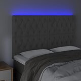  LED uzglavlje tamnosivo 160x7x118/128 cm baršunasto | shoptok.hr