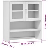  Gornji element za komodu MOLDE bijeli 90x35x100 cm od borovine | shoptok.hr