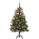 vidaXL Umjetno Drvo za Božić s Šišarkama Zelena 150 cm | shoptok.hr