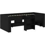  Kreveta za visoko spavanje djece 2 pcs Crni hrast 90 x 190 cm | Shoptok.si