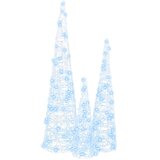  Božićno drvce 3 pcs Hladna bijela 20 x 20 x 80 cm Akril | Eponuda.ba