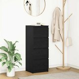 vidaXL Komoda crni hrast 37,5x35x99 cm izrađeno drvo Cijene