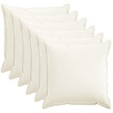 Presvlaka za jastuk 6 kom. HOUTEN Bijela 55 x 55 cm Umjetni lan - Bijela 55 x 55 cm 6 | shoptok.hr