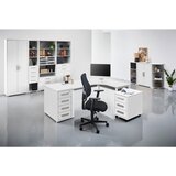 Voleo PISARNIŠKI REGAL 79,7/210,4/39,5 cm bela | Shoptok.si