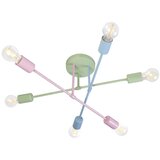  plafonski luster cambridge 6xE27/15W/230V zelena/plava/ružičasta | Eponuda.com