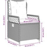  7-dijelni vrtni blagovaonski set od poliratana s jastucima bež | shoptok.hr