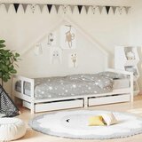  Okvir za dječji krevet s ladicama bijeli 80x200 cm od borovine | Eponuda.com