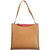  ženska bucket torba za rame 34x30x12 cm smeđa s crvenim detaljima Cijene