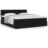  Otomanski okvir kreveta s madracima crni 200x200cm baršunasti | shoptok.hr