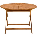  Preklopni vrtni stol Prirodna Ø110 x 75 cm Čvrsto drvo akacije | Eponuda.ba