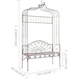  Vrtna klupa 122 cm željezna antikna smeđa | shoptok.hr