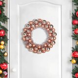  Vijenci s božićnim kuglicama 2 pcs Ružičasto zlatni | shoptok.hr
