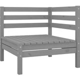  Kutna vrtna sofa siva od masivne borovine Cijene