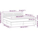  Box spring postelja z vzmetnico temno rjava 180x200 cm blago, (20897335) | Shoptok.si
