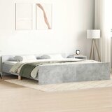  Okvir kreveta s uzglavljem i podnožjem boja betona 160x200 cm | shoptok.hr