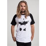 Merchcode Brandalised - Banksy ́s Graffiti Panda Raglan Tee wht/blk | Shoptok.si