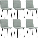 Maison Chic Jedilni stoli - Vzorci stoli 6 kosov svetlo siv žamet A1298, (22031527) | Shoptok.si