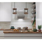 Westinghouse 61179 - Luster na sajli LANGSTON 1xE27/60W/230V, boja starog drveta | Eponuda.com