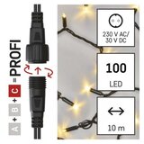 Emos Profi LED povezovalna veriga črna, 10 m, zunanja in notranja, topla bela, časovnik D2AW03 | Shoptok.si