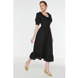 Trendyol ženska haljina Black Brode Detailed Cene