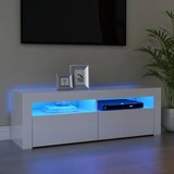 The Living Store TV omarica z LED lučkami visok sijaj bela 120x35x40 cm - TV Omarica, (21375709) Cene