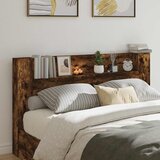  Uzglavlje S LED lampica Dimljeni hrast 180 x 16,5 x 103,5 cm | shoptok.hr