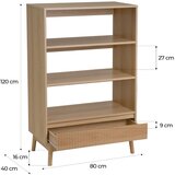 Casa Selección Biblioteka u prirodnoj boji 80x120x40 cm Naroa – | shoptok.hr