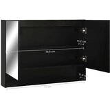 vidaXL lED kupaonski ormarić s ogledalom crni 80 x 15 x 60 cm MDF | shoptok.hr