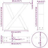  Noge kavne mize 2 kosa Bela 40x(30-31,3) cm Jeklo | Shoptok.si