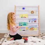 Kinder Home Dječja polica za knjige od drva 6 polica, Montessori 64x30x79 cm | shoptok.hr