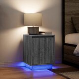  Noćni ormarić s LED svjetlima siva boja hrasta 38x34x50 cm | Eponuda.ba