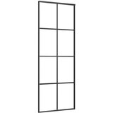 vidaXL Drsna vrata z opremo 76x205 cm ESG steklo in aluminij | Shoptok.si