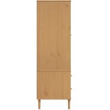  Komoda SENJA smeđa izgled ratana 90x55x175 cm masivna borovina | shoptok.hr