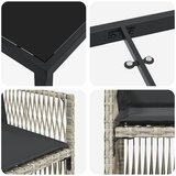  Vrtni set za objed 9 pcs Svijetlo siva Čelik s prahom premazan | shoptok.hr
