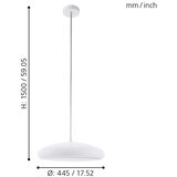 Eglo 33765-LED rgbw prigušiva viseći luster na sajli riodeva-c LED/27W/230V 2700-6500K | Eponuda.com